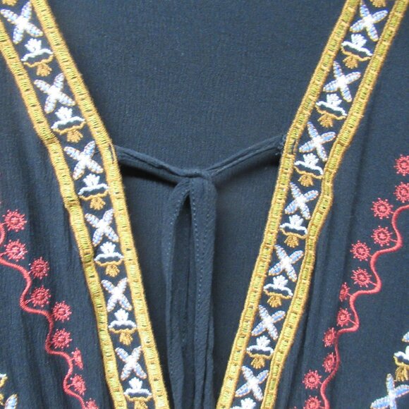 Embroidered Wrap Shirt - Picture 2 of 8